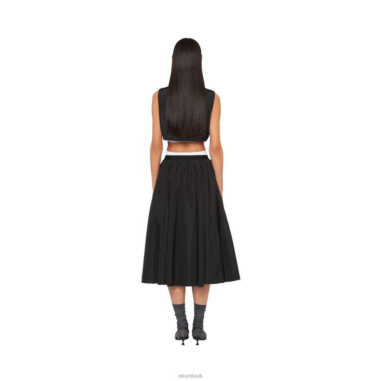 Ready To Wear Full Technical Silk Skirt Miu Miu XH28Z856 Black