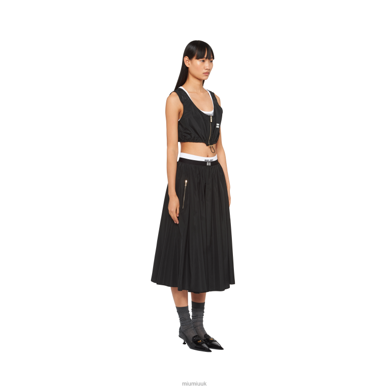 Ready To Wear Full Technical Silk Skirt Miu Miu XH28Z856 Black