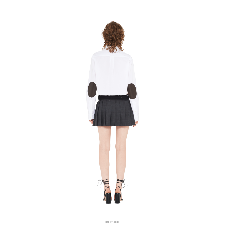 Ready To Wear Glen Plaid Mini Skirt Miu Miu XH28Z887 Slate Gray