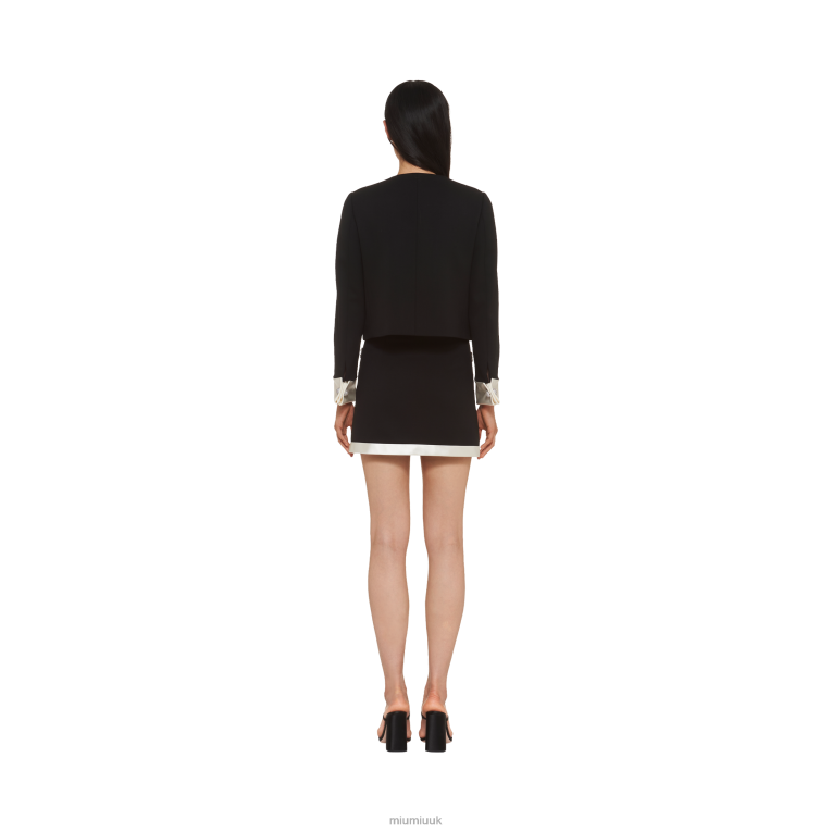 Ready To Wear Grain De Poudre Mini Skirt Miu Miu XH28Z885 Black