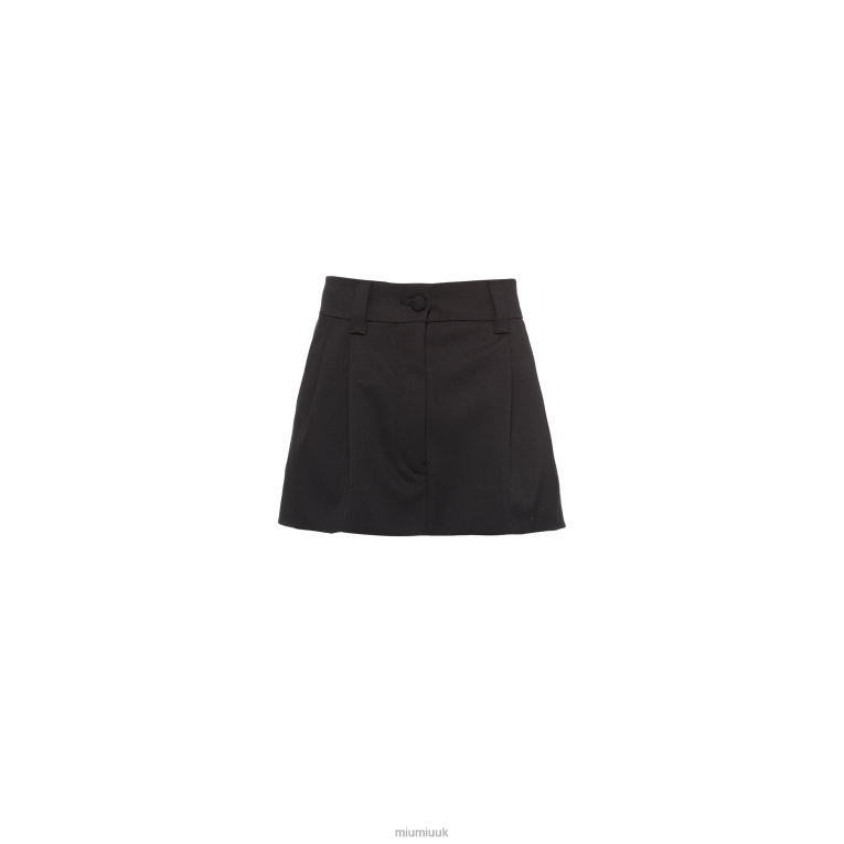 Ready To Wear Grain De Poudre Miniskirt Miu Miu XH28Z918 Black