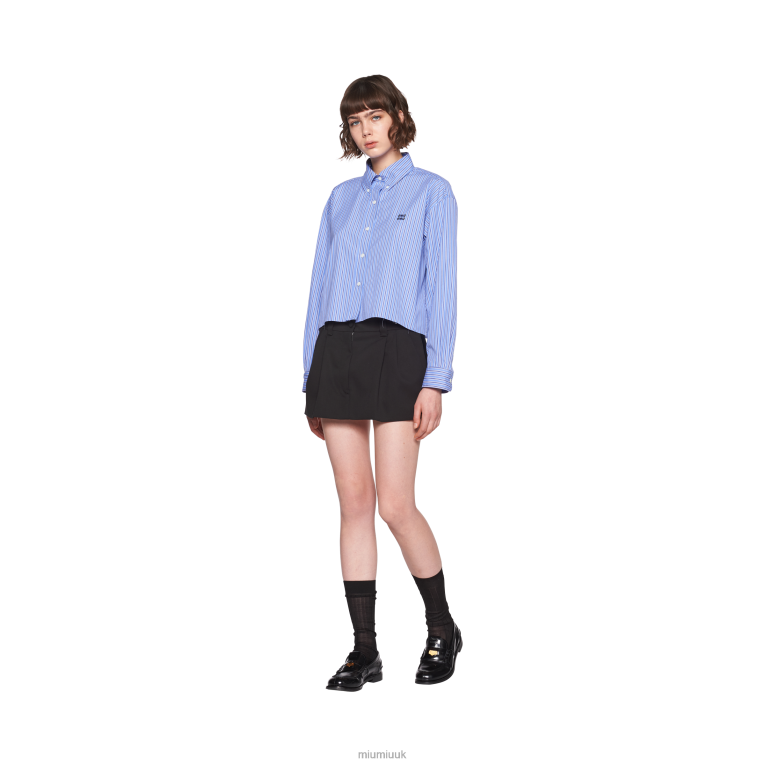 Ready To Wear Grain De Poudre Miniskirt Miu Miu XH28Z918 Black