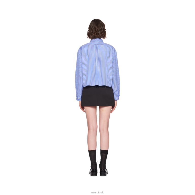 Ready To Wear Grain De Poudre Miniskirt Miu Miu XH28Z918 Black