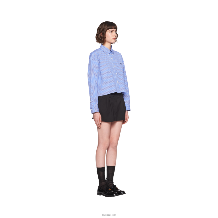 Ready To Wear Grain De Poudre Miniskirt Miu Miu XH28Z918 Black