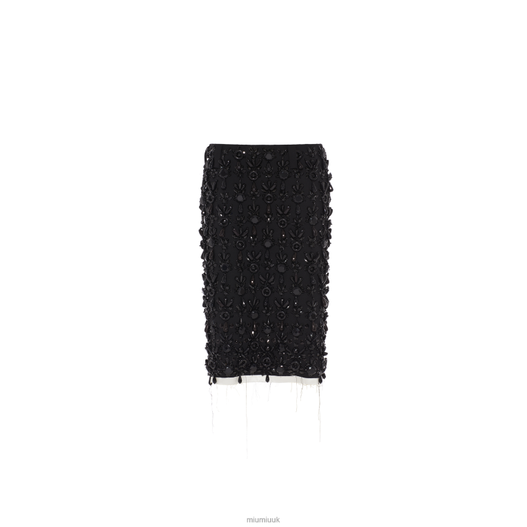 Ready To Wear Grain De Poudre Skirt Miu Miu XH28Z932 Black