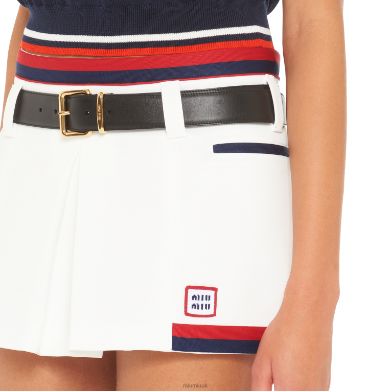 Ready To Wear Jersey Miniskirt Miu Miu XH28Z895 White