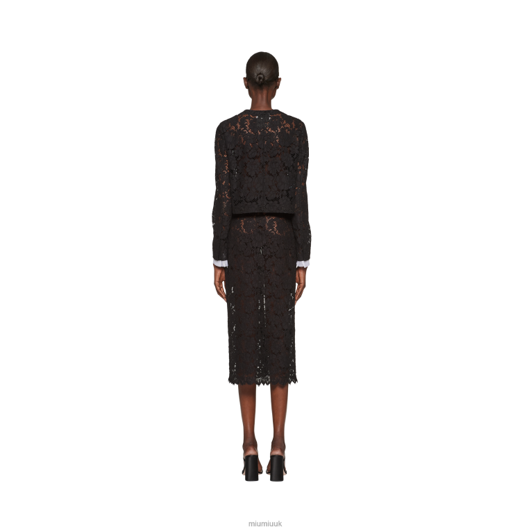 Ready To Wear Long Lace Skirt Miu Miu XH28Z873 Black