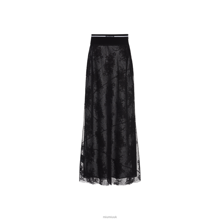 Ready To Wear Long Lace Skirt Miu Miu XH28Z878 Black