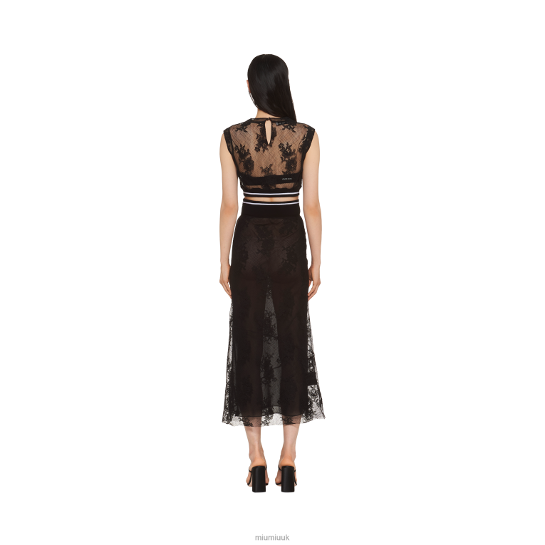 Ready To Wear Long Lace Skirt Miu Miu XH28Z878 Black