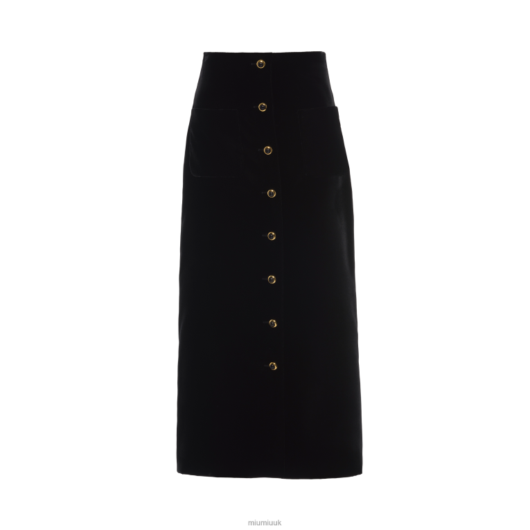 Ready To Wear Long Velvet Skirt Miu Miu XH28Z882 Black