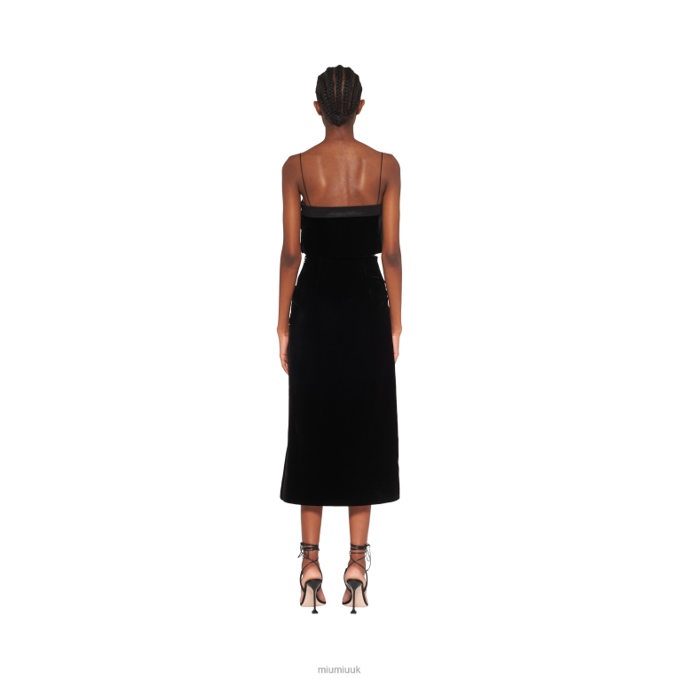 Ready To Wear Long Velvet Skirt Miu Miu XH28Z882 Black