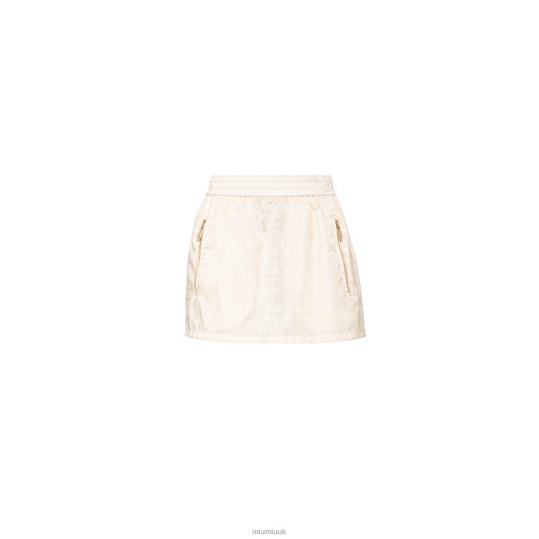 Ready To Wear Nylon Miniskirt Miu Miu XH28Z842 Ivory