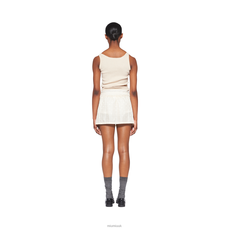 Ready To Wear Nylon Miniskirt Miu Miu XH28Z842 Ivory