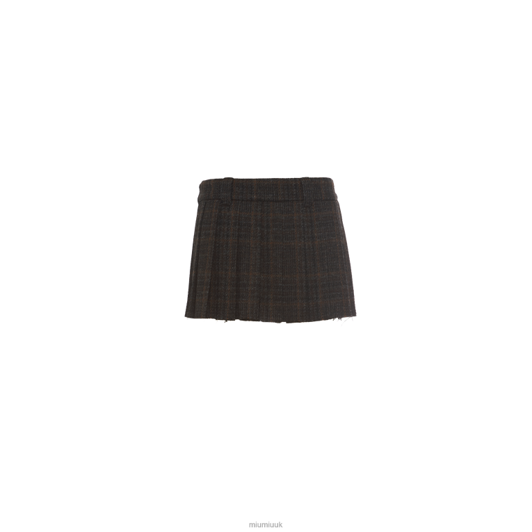 Ready To Wear Plaid Miniskirt Miu Miu XH28Z896 Ebony