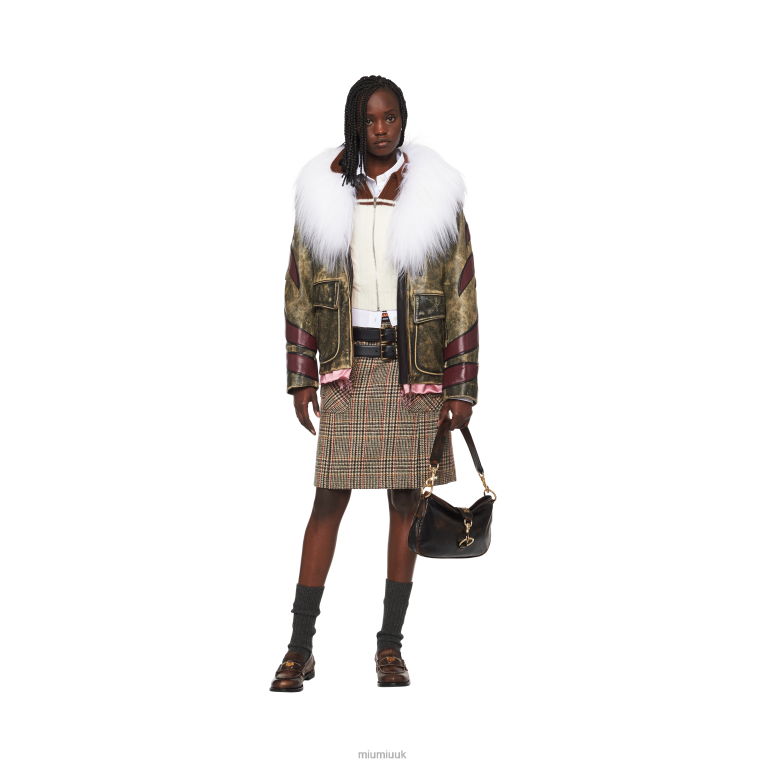 Ready To Wear Plaid Skirt Miu Miu XH28Z892 Rust
