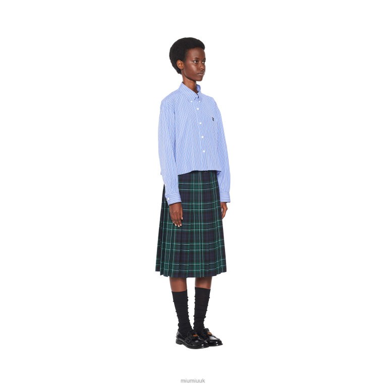Ready To Wear Plaid Skirt Miu Miu XH28Z912 Navy