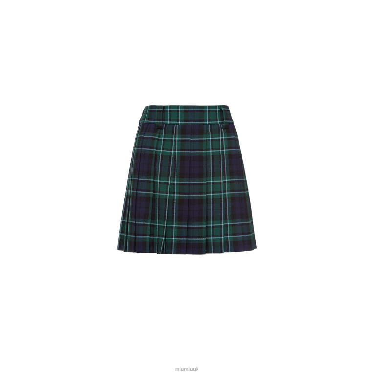 Ready To Wear Plaid Skirt Miu Miu XH28Z914 Navy