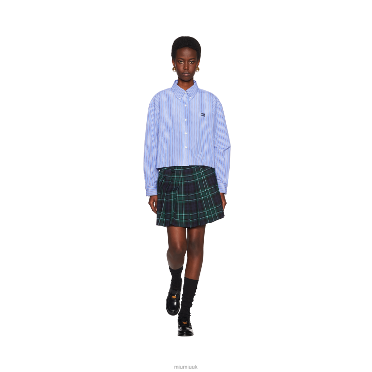 Ready To Wear Plaid Skirt Miu Miu XH28Z914 Navy