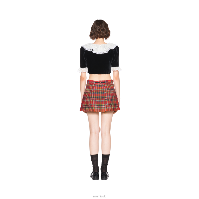 Ready To Wear Plaid Skirt Miu Miu XH28Z919 Red