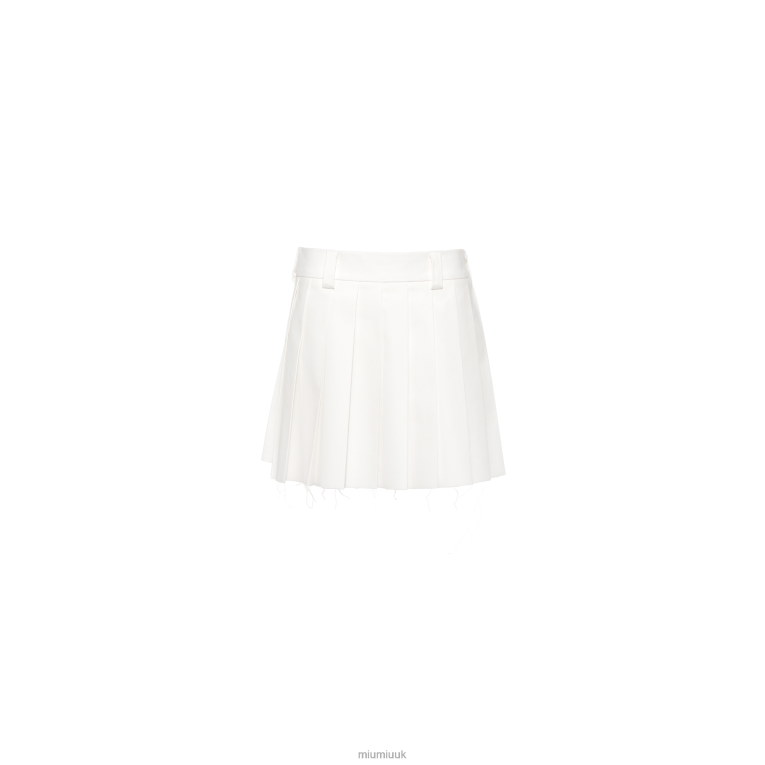 Ready To Wear Pleated Chino Miniskirt Miu Miu XH28Z922 White