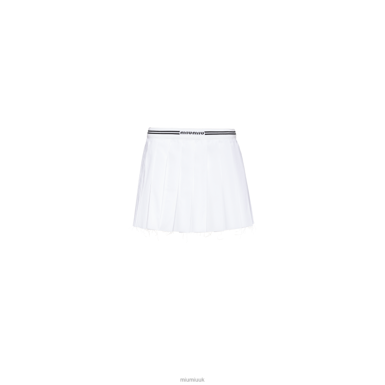 Ready To Wear Poplin Miniskirt Miu Miu XH28Z836 White
