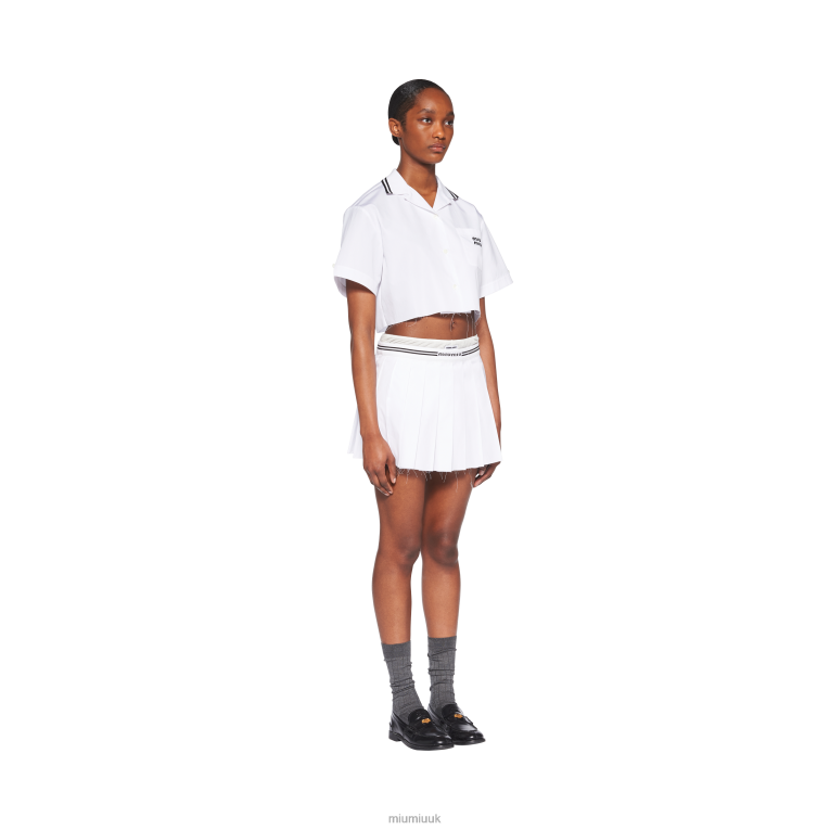 Ready To Wear Poplin Miniskirt Miu Miu XH28Z836 White