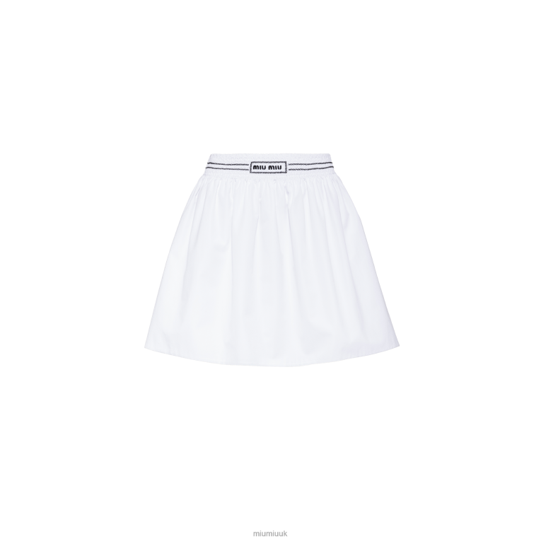 Ready To Wear Poplin Miniskirt Miu Miu XH28Z837 White
