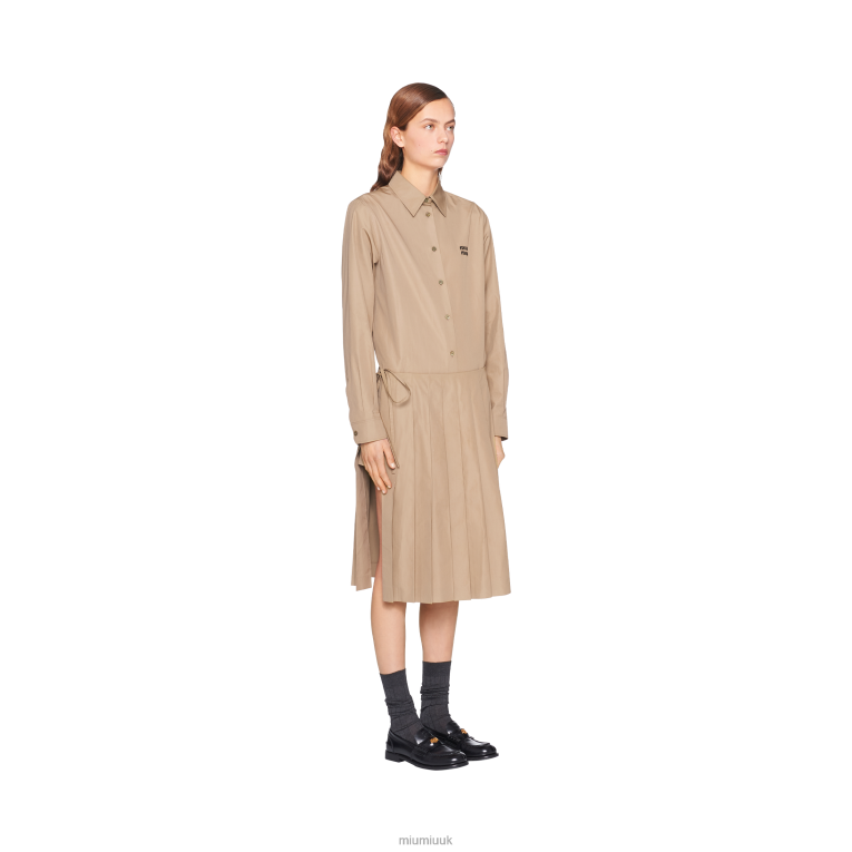 Ready To Wear Poplin Skirt Miu Miu XH28Z849 Clay Grey