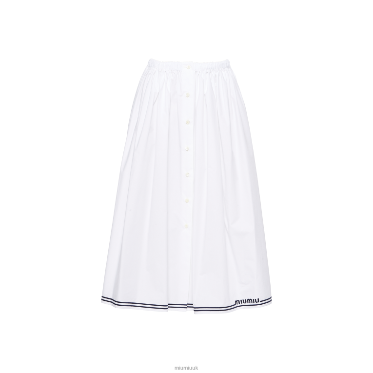 Ready To Wear Poplin Skirt Miu Miu XH28Z871 White