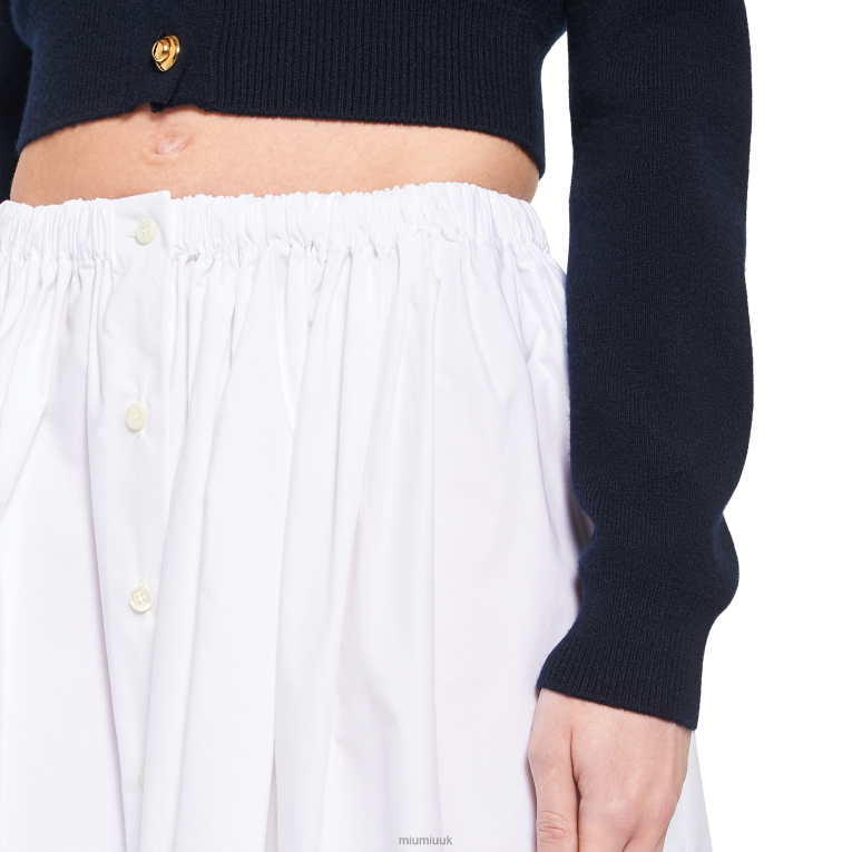 Ready To Wear Poplin Skirt Miu Miu XH28Z871 White