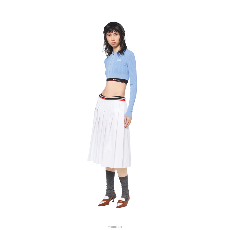 Ready To Wear Poplin Skirt Miu Miu XH28Z923 White