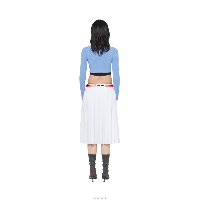 Ready To Wear Poplin Skirt Miu Miu XH28Z923 White