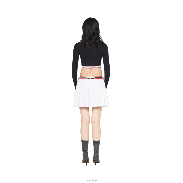 Ready To Wear Poplin Skirt Miu Miu XH28Z924 White