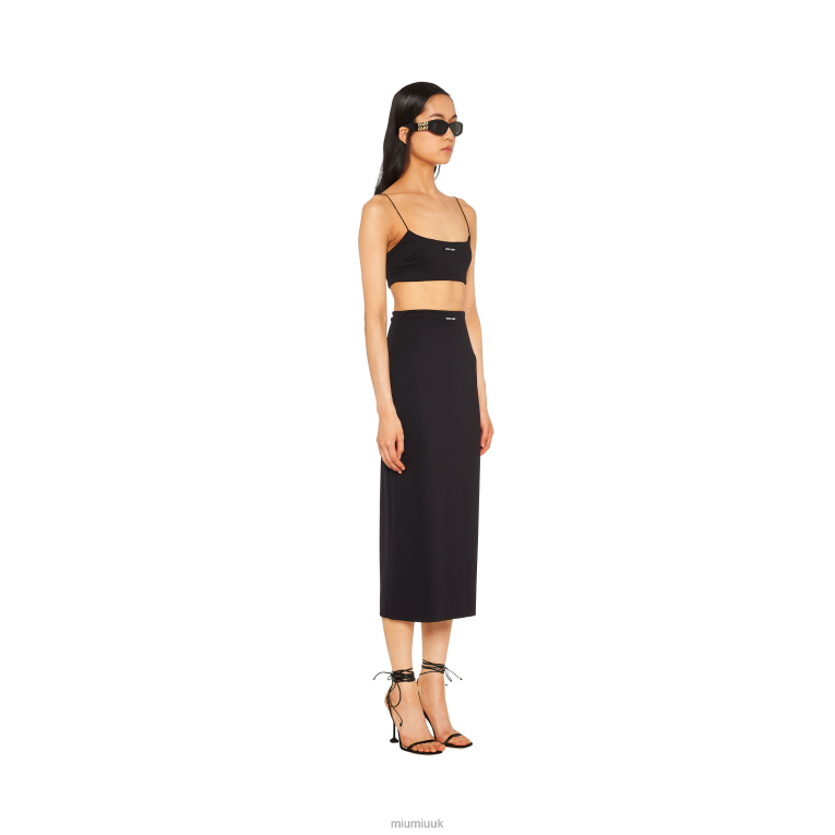 Ready To Wear Stretch Jersey Skirt Miu Miu XH28Z874 Black