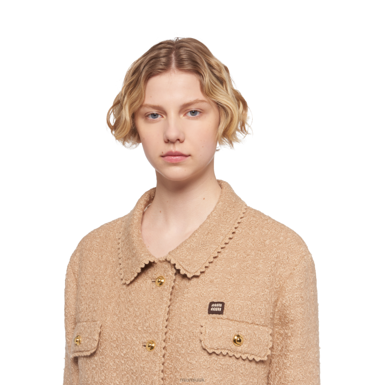 Ready To Wear Tweed Skirt Miu Miu XH28Z900 Camel Brown