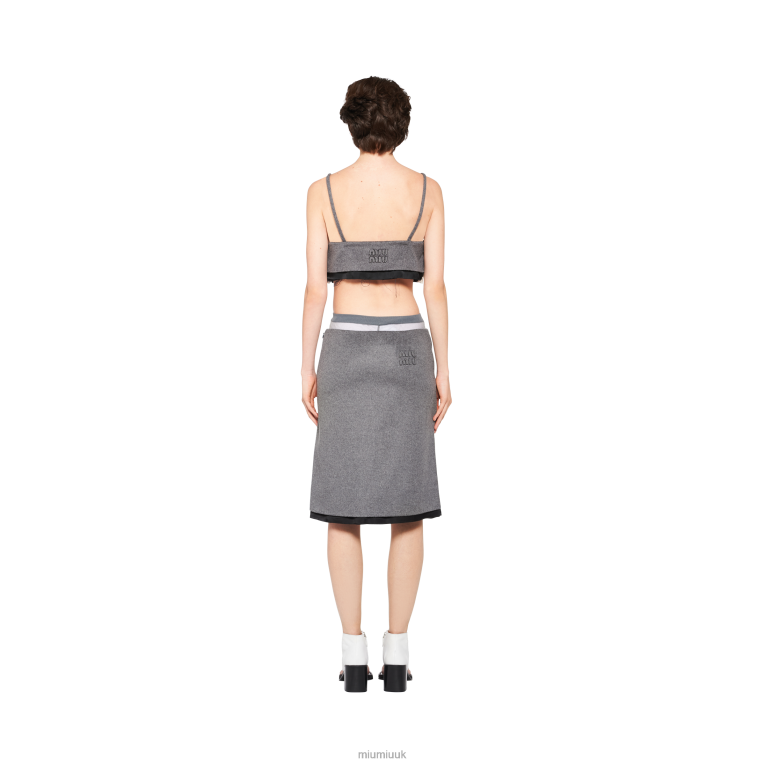 Ready To Wear Velour Skirt Miu Miu XH28Z848 Grey
