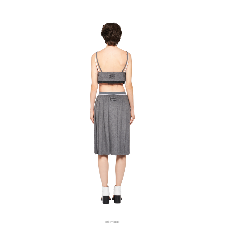 Ready To Wear Velour Skirt Miu Miu XH28Z852 Grey