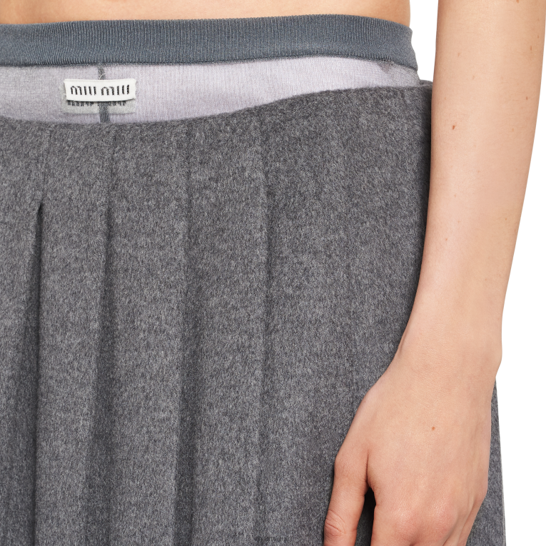 Ready To Wear Velour Skirt Miu Miu XH28Z852 Grey