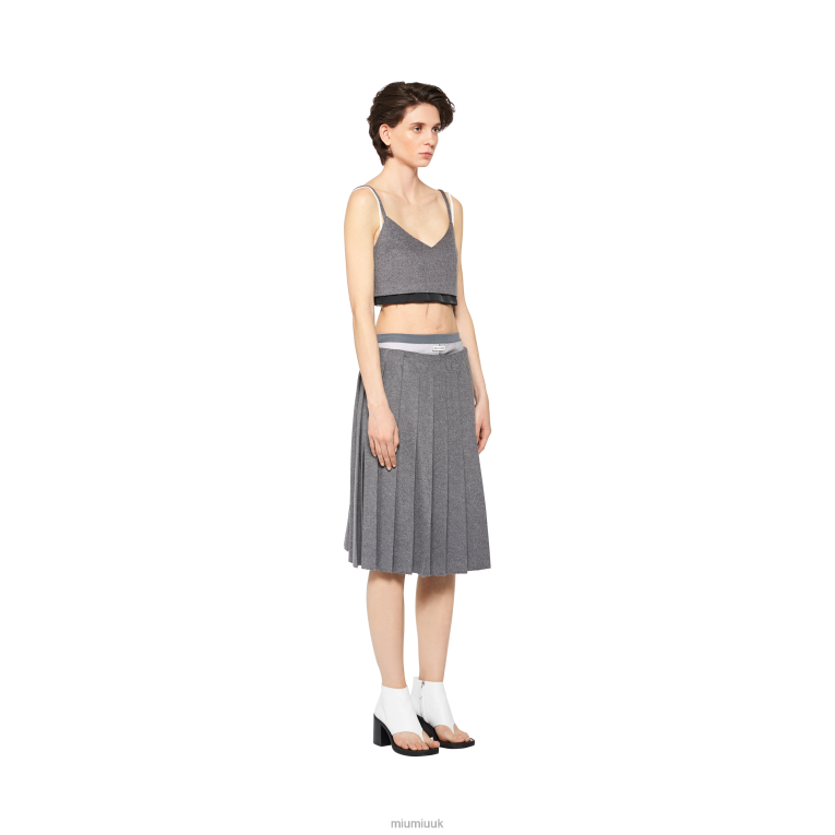 Ready To Wear Velour Skirt Miu Miu XH28Z852 Grey
