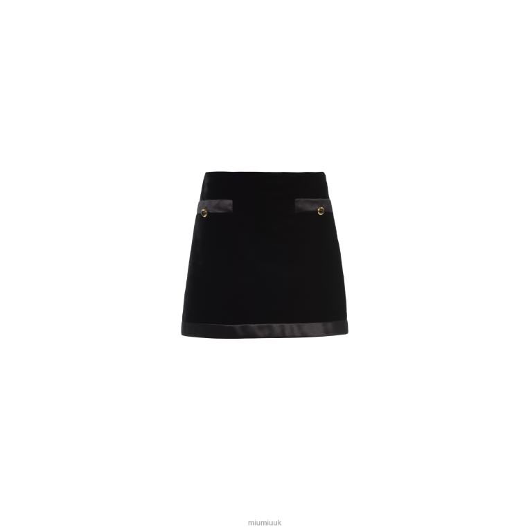 Ready To Wear Velvet Miniskirt Miu Miu XH28Z883 Black