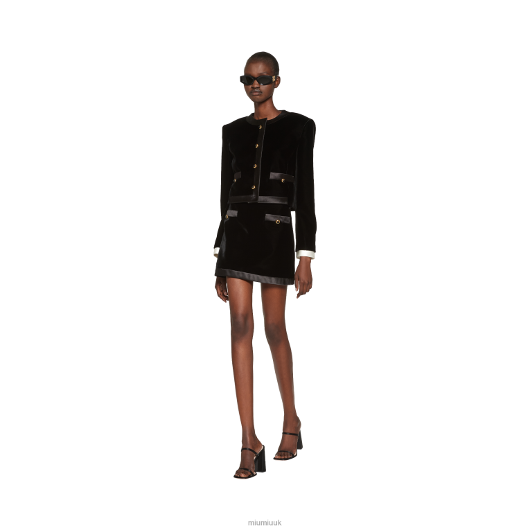 Ready To Wear Velvet Miniskirt Miu Miu XH28Z883 Black