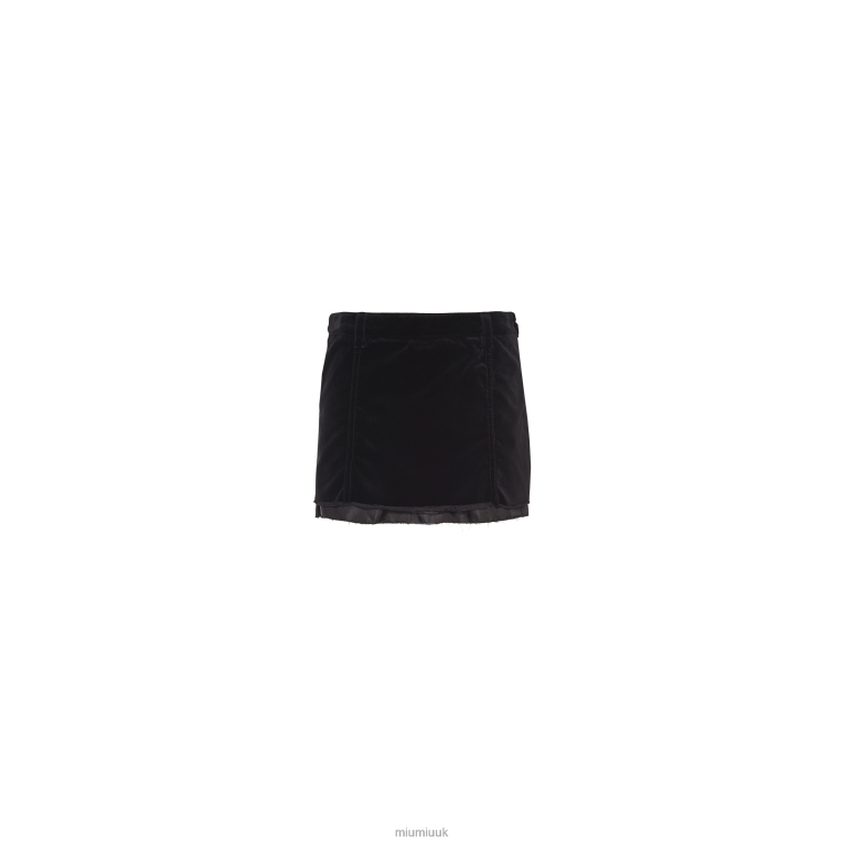Ready To Wear Velvet Miniskirt Miu Miu XH28Z886 Black