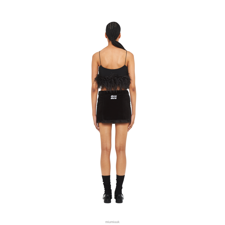 Ready To Wear Velvet Miniskirt Miu Miu XH28Z886 Black