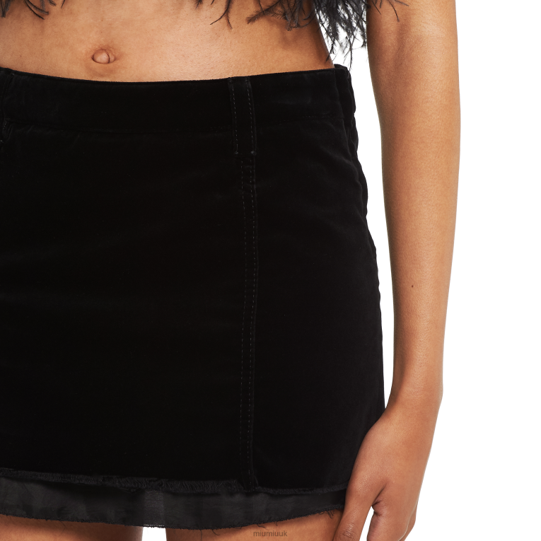 Ready To Wear Velvet Miniskirt Miu Miu XH28Z886 Black