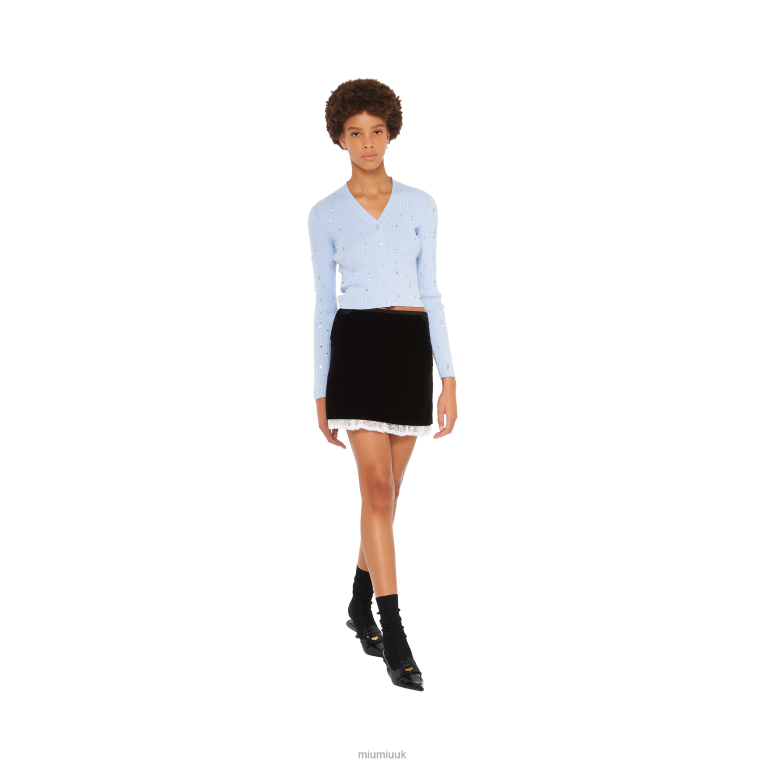 Ready To Wear Velvet Miniskirt Miu Miu XH28Z920 Black