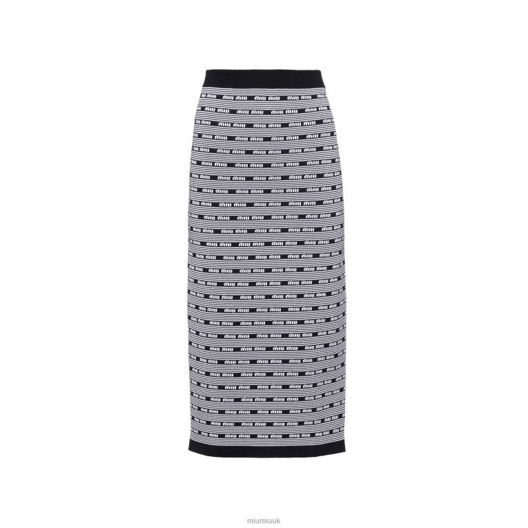 Ready To Wear Viscose Skirt Miu Miu XH28Z742 Black/White