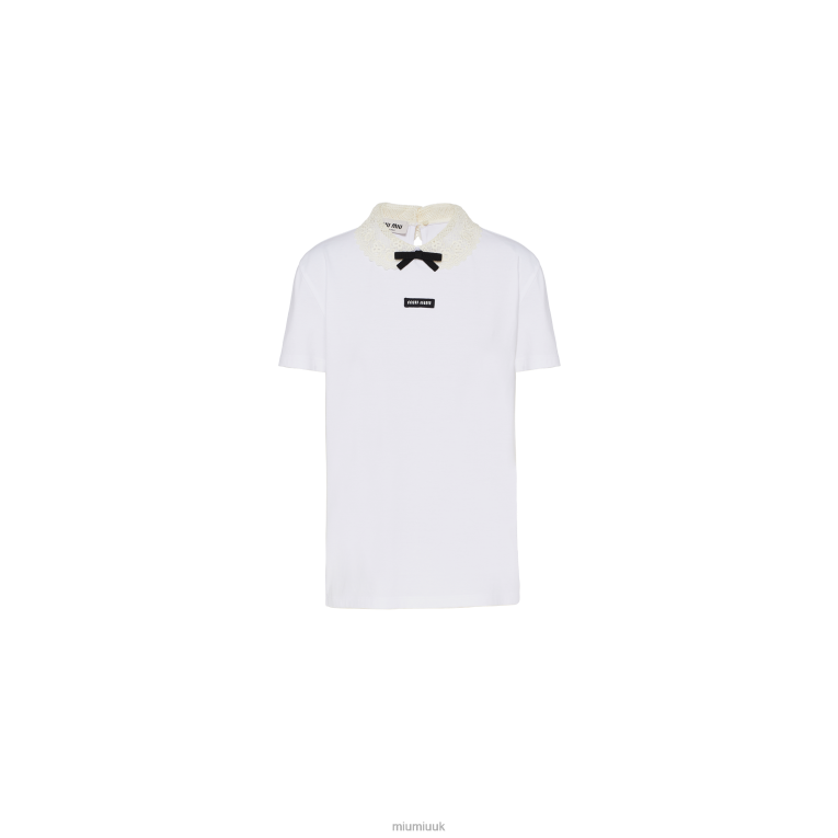 Ready To Wear Cotton T-shirt Miu Miu XH28Z711 White