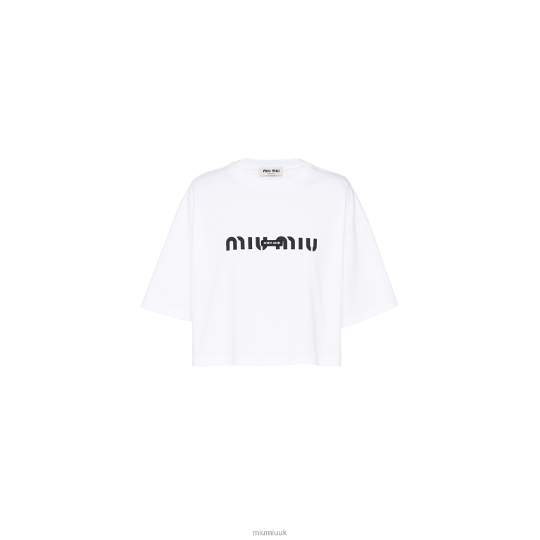 Ready To Wear Cotton T-shirt Miu Miu XH28Z712 White