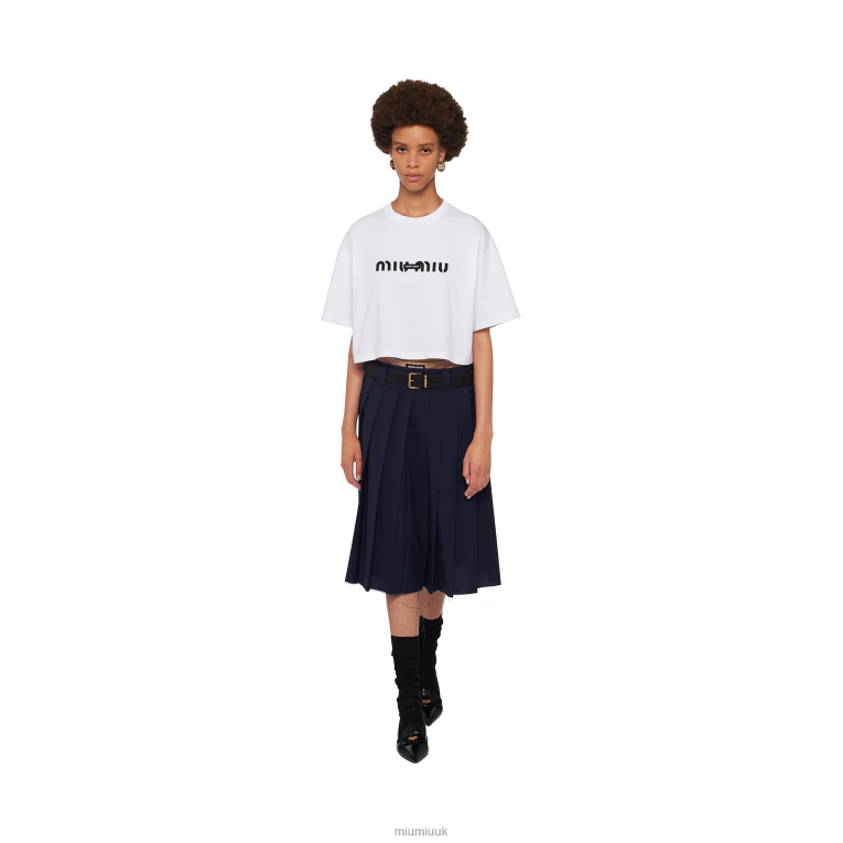 Ready To Wear Cotton T-shirt Miu Miu XH28Z712 White