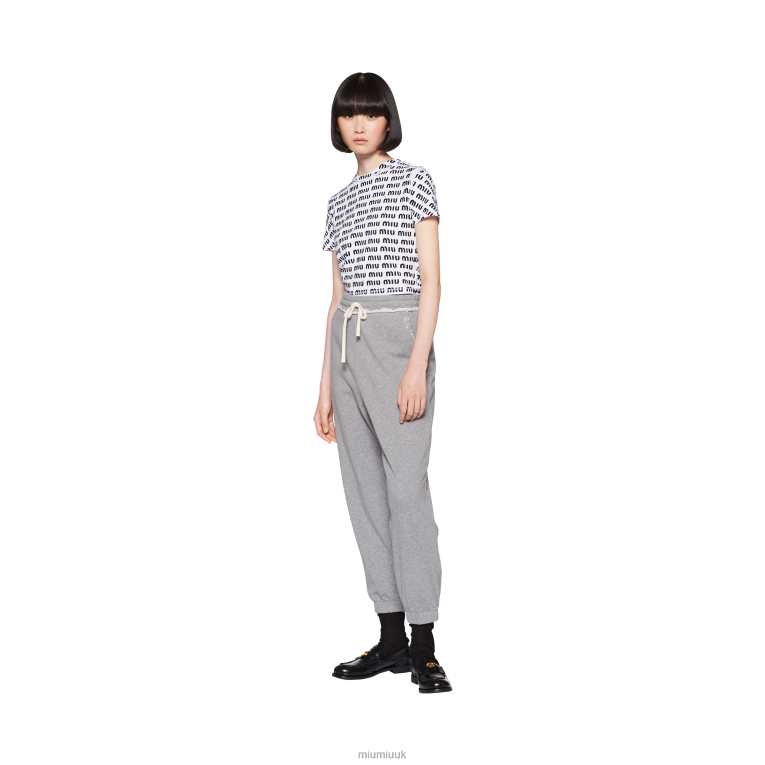 Ready To Wear Print Cotton T-shirt Miu Miu XH28Z677 White